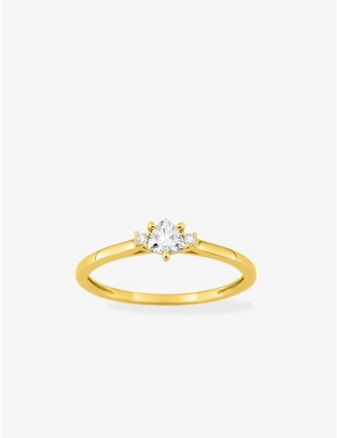 Bague solitaire trillon...