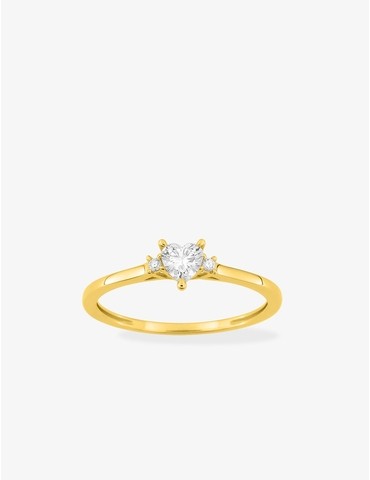 Bague solitaire cœur...