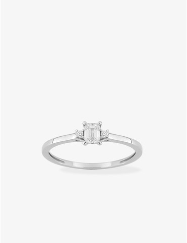 Bague solitaire émeraude...