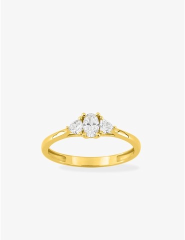 Bague diamants synthétiques...