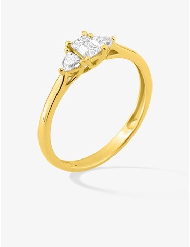 Bague diamants synthétiques...