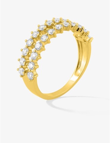 Bague diamants synthétiques...