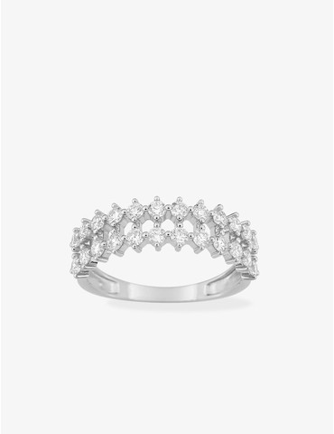 Bague diamants synthétiques...