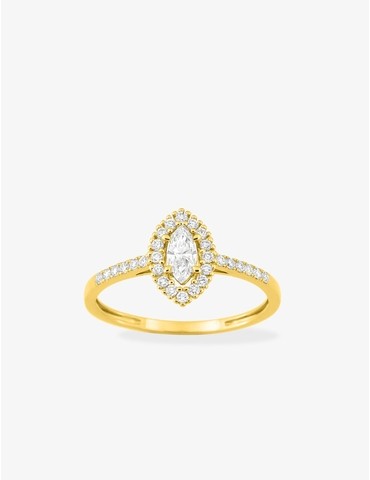 Bague diamants synthétiques...