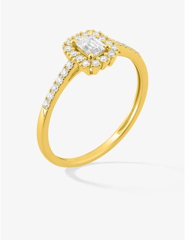 Bague diamants synthétiques...