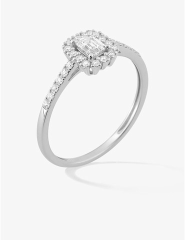 Bague diamants synthétiques...