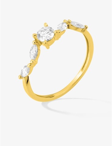 Bague diamants synthétiques...