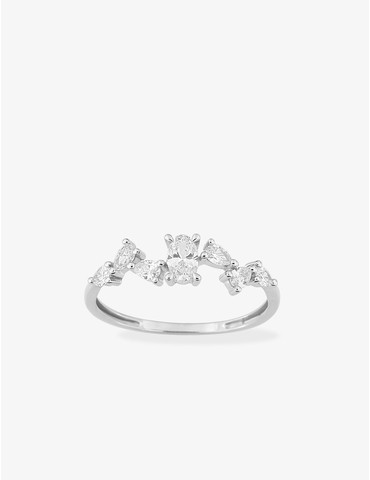 Bague diamants synthétiques...
