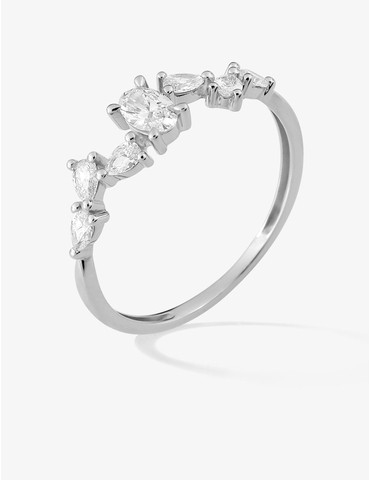 Bague diamants synthétiques...
