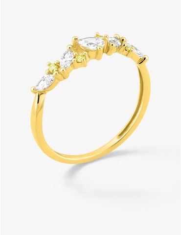 Bague diamants synthétiques...