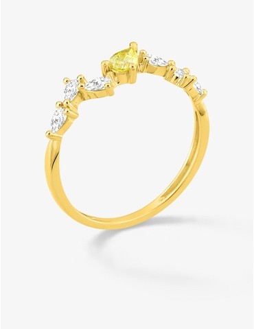 Bague diamants synthétiques...