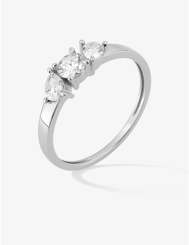 Bague diamants synthétiques...