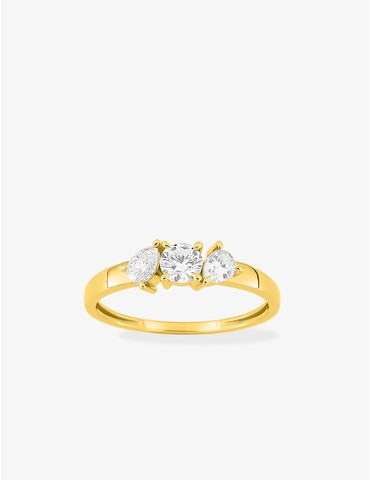 Bague diamants synthétiques...