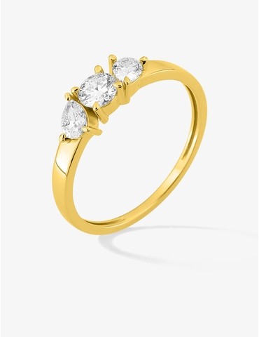 Bague diamants synthétiques...