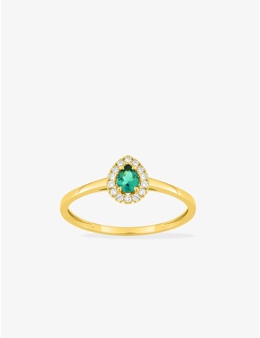 Bague émeraude synthétique...