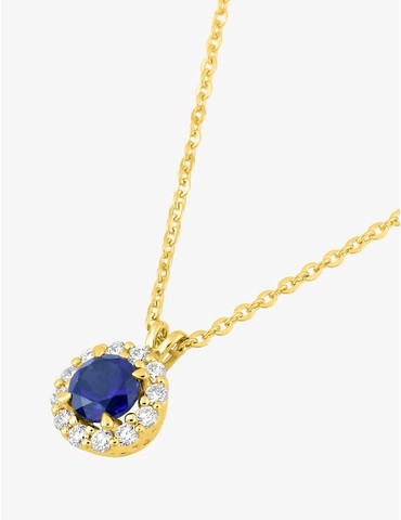 Collier saphir synthétique...