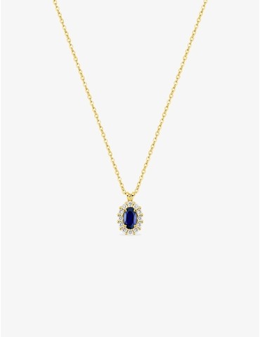 Collier saphir synthétique...
