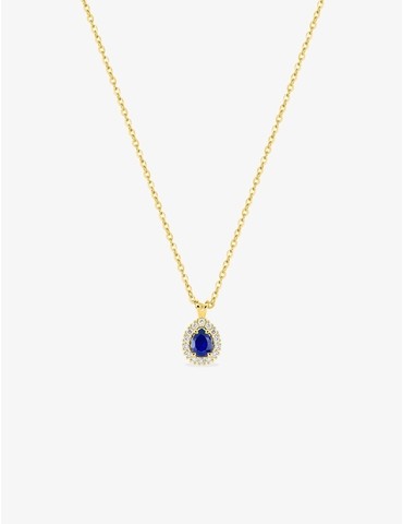 Collier saphir synthétique...