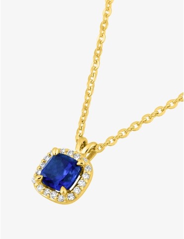 Collier saphir synthétique...