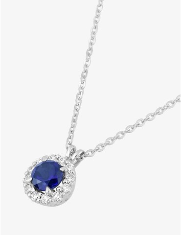 Collier saphir synthétique...