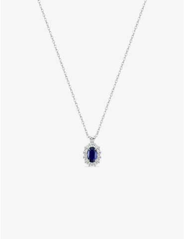 Collier saphir synthétique...