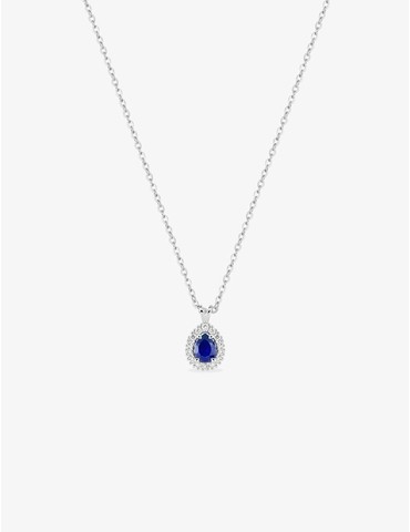 Collier saphir synthétique...