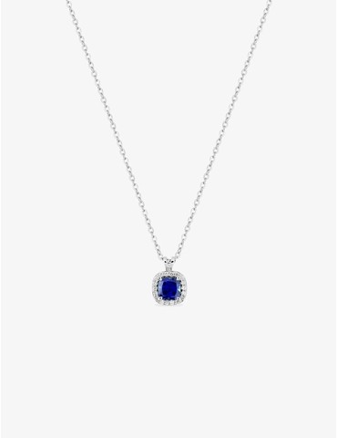 Collier saphir synthétique...