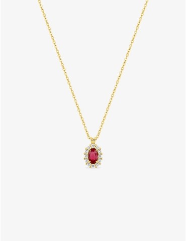 Collier rubis synthétique...