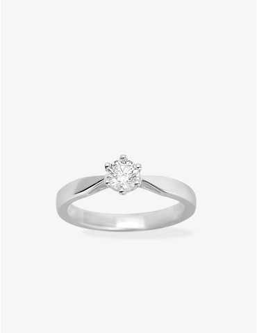 Bague solitaire en or blanc...