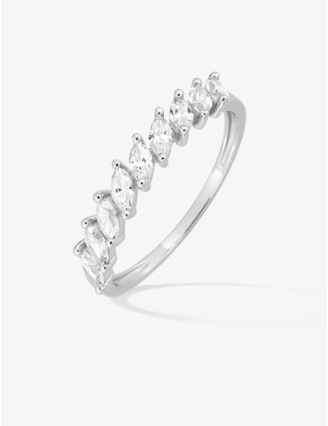 Bague en or blanc 375 ‰,...