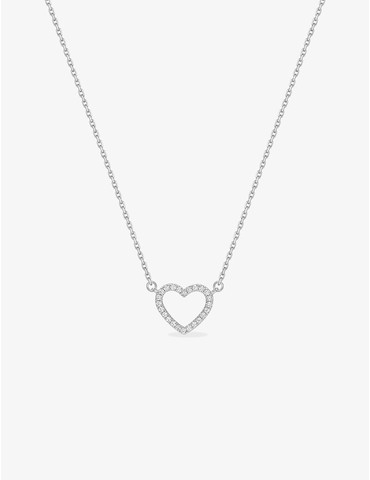 Collier cœur en or blanc...