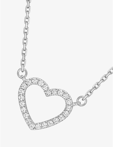 Collier cœur en or blanc...