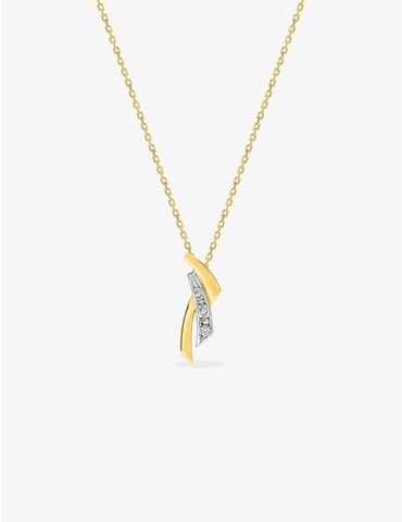 Collier bicolore en or...