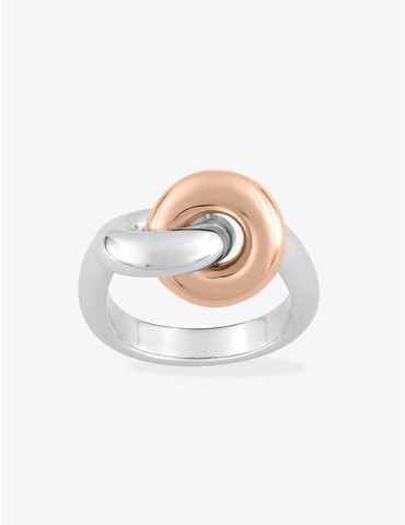 Bague bicolore argent 925...