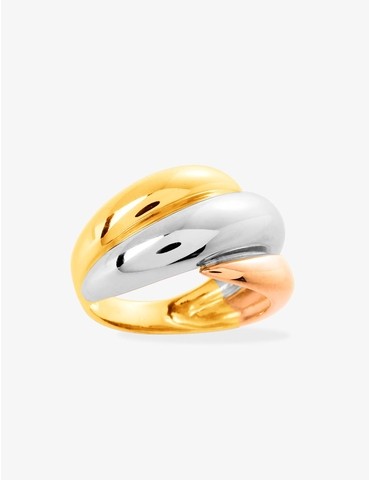 Bague tricolore en or 750‰...