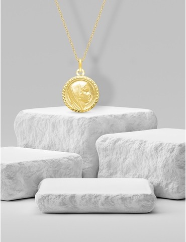Médaille Vierge en or jaune...