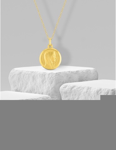Médaille Vierge en or jaune...