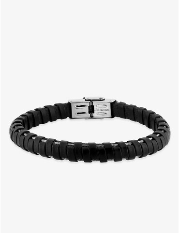 Bracelet acier CARGO cuir...