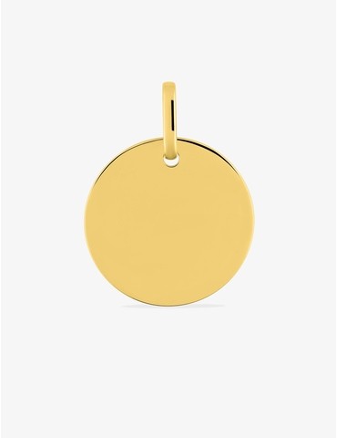 Pendentif jeton or jaune...