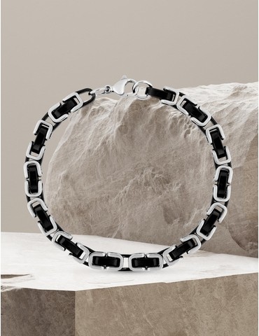 Bracelet bicolore acier