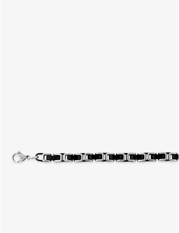 Collier bicolore acier