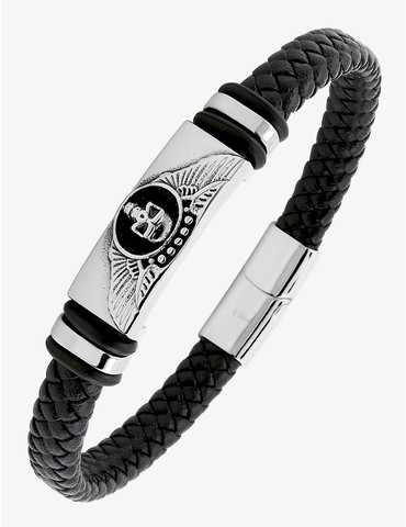 Bracelet tressé et tête de...