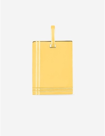 Pendentif plaque GI en or 750‰