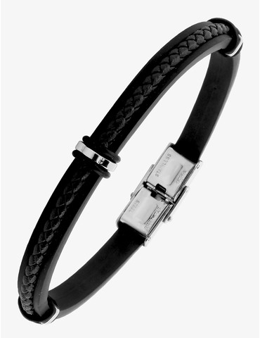 Bracelet acier et matière...