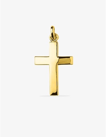 Pendentif croix plaqué or