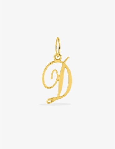 Pendentif lettre D écriture...