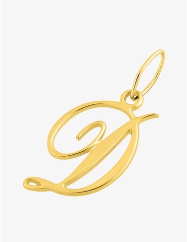 Pendentif lettre D écriture...
