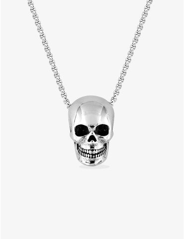 Collier tête de mort acier