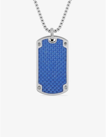 Collier en acier et carbone...