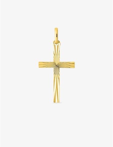 Pendentif croix en plaqué or